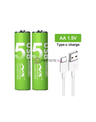 Акумулаторни батерии АА 1.5V USB Type-C зареждане